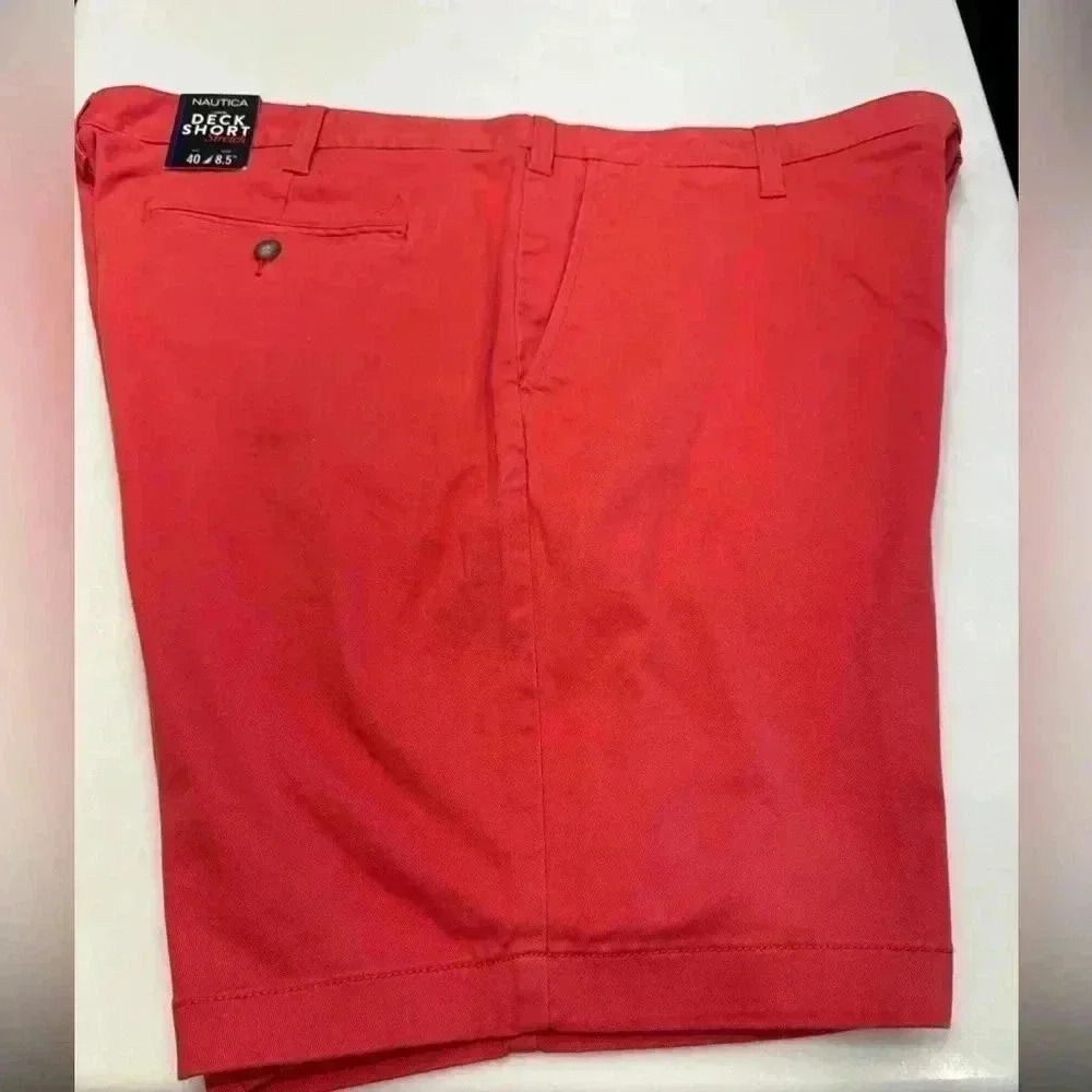 Nautica deck shorts classic fit straight sailor red size 40 BRAND NEW